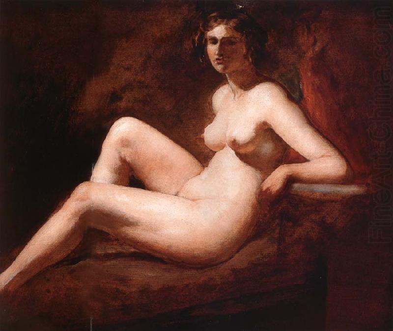 Reclining Femal Nude with Her Arm on a ledge, William Etty